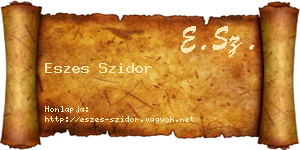 Eszes Szidor névjegykártya